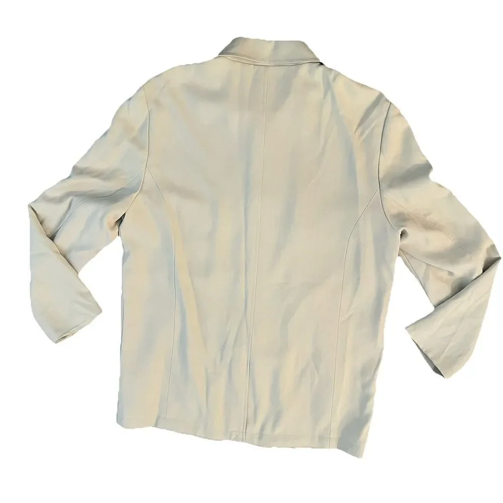 Jos A Bank Men’s Blazer Medium 100% Silk Jacket Sport Coat Khaki